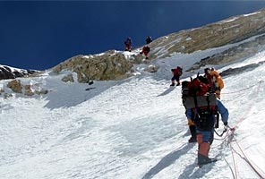 Alan Arnette in the Yellow Band on Everest