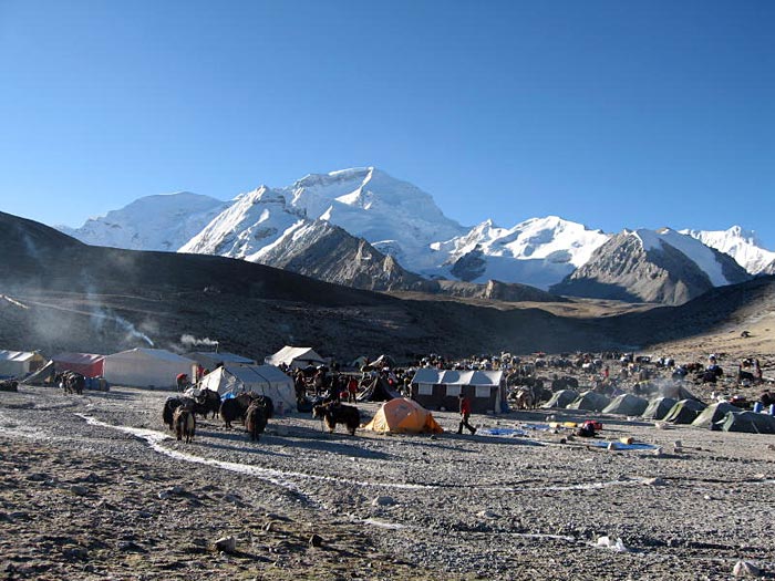 Stock Photo of Cho Oyu Intermediate Camp (Photo: Ang Janbu Sherpa)