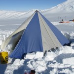 Construction of "posh" kitchen at Vinson low camp (Photo: Pat McCrann)