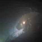 Setting up a shot in the caves. (Photo by Luke Reilly) Setting up a shot in the caves. (Photo by Luke Reilly)