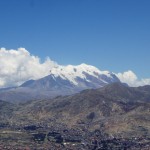 LaPaz with Illimani behind it. (Photo by Greg Vernovage)