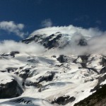 Rainier today Some auspicious clouds up top.