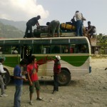 Loading the bus. (Photo by Eben Reckord)