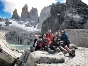 The team, with Los Torres in the background (Photo: Tye Chapman)