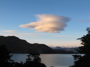 Lenticular cloud formation over Lake Nordenskold (Photo: Tye Chapman)