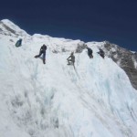 Ama Dablam climbers training at EBC