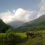 Day one of the Annapurna trek. (Photo by Eben Reckord) Day one of the Annapurna trek. (Photo by Eben Reckord)