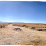 Panorama of the Altiplano with Illimani, Huayna Potosi and Condoriri