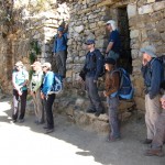 The team hearing about the Aztec ruins. (Greg Vernovage)