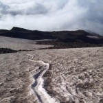 Last time up the Muir snowfield for the season