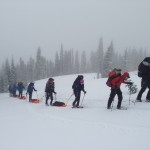 Sled hauling practice. (Dustin Balderach)