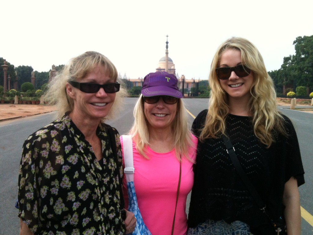 April, Sue & Adrienne in front of the Presidential Palace in Delhi (Phil Ershler)