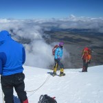 Team descending Cotopaxi