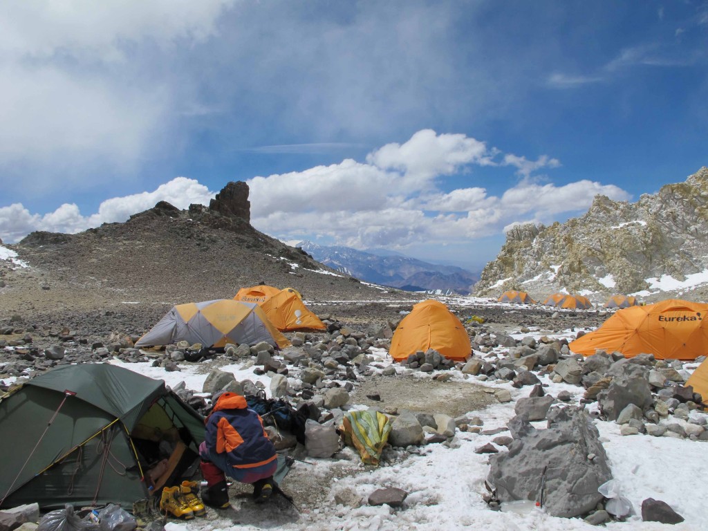 High Camp (C3) on Aconcagua. 