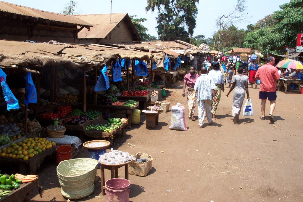Visiting the local market in Moshi, Tanzania (Eric Simonson)
