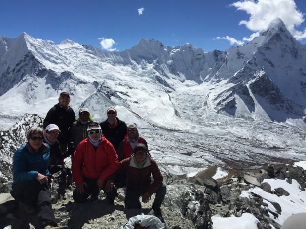 3 x 3 and Lobuche Peak Team summits Chukkung Ri (Tye Chapman)