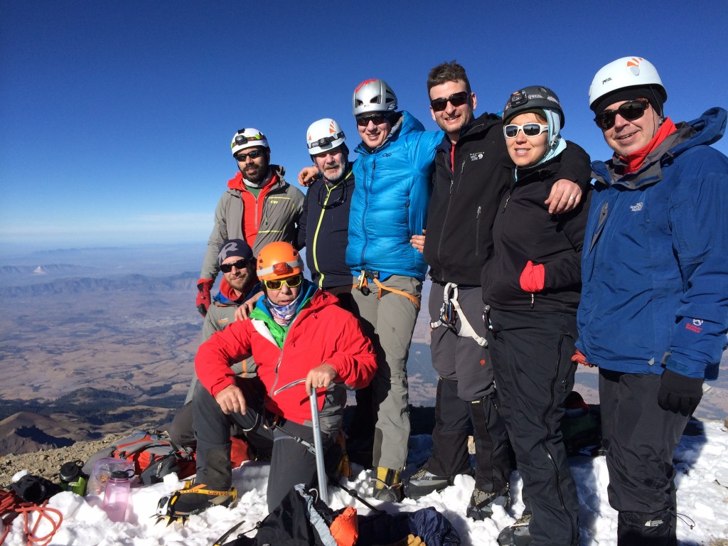 The team on top of Orizaba.