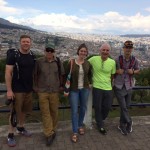 Ecuador team touring Old Town Quito