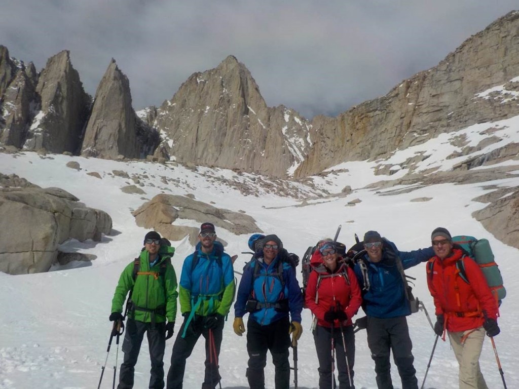 March 19-22 team at High Camp (Brandon, Jeremy, Matt, Amanda, Doug & George). (Photo by Tristan)