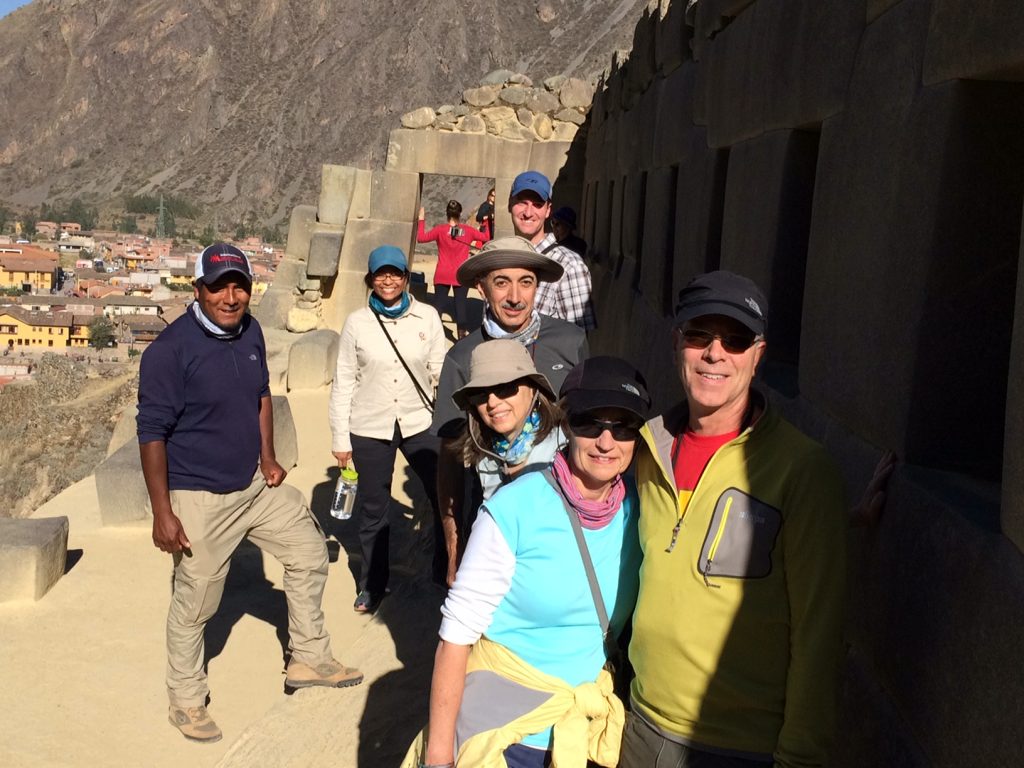 The group touring the ruins of Ollantalltambo. (Peter Anderson)