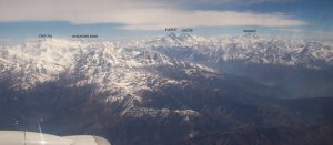 Big Peaks Seen from the KTM-Lhasa Flight Include Cho Oyu, Gyachung Kang, Everest, Lhotse, Makalu (Eric Simonson)