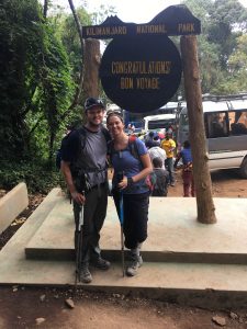 A pretty cute couple at the Mweka gate. (Dustin Balderach)