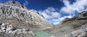 Yellow Valley (13,700 ft) with Carstensz Pyramid upper left (Rob Seely)