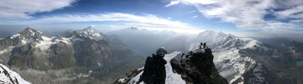 The view from the summit of the Matterhorn. (Aaron Mainer)