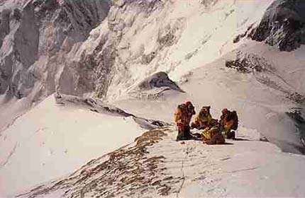 Below the South Summit on Everest