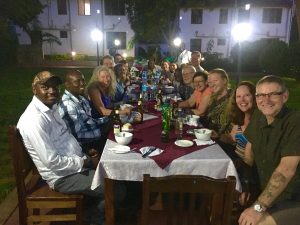 Celebration dinner after the climb