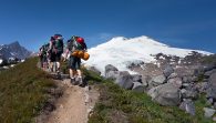 Ascending the Railroad Grade trail to base camp. (photo: Charles Peterson)