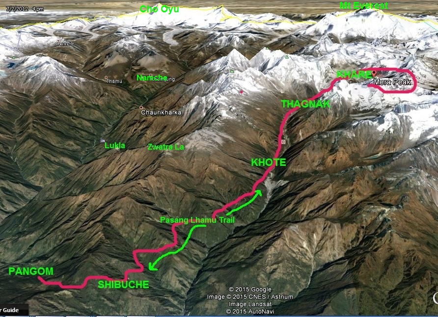 Mera Peak Route (Compliments of Google IMG
