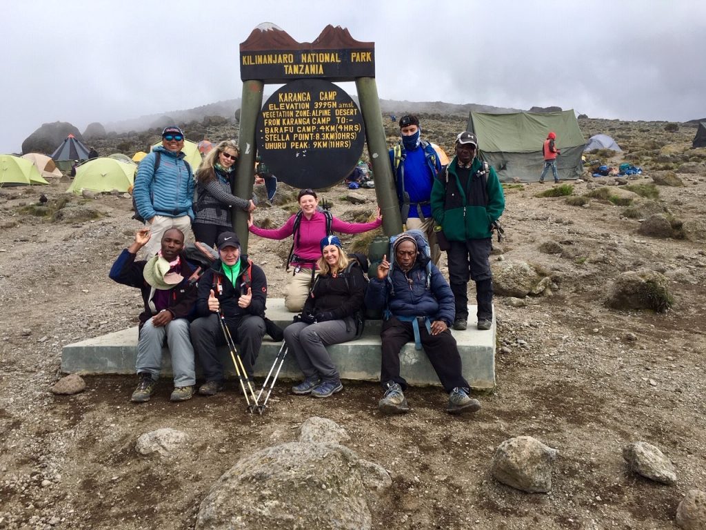 December Kilimanjaro Team at Karanga Camp (Phunuru Sherpa)