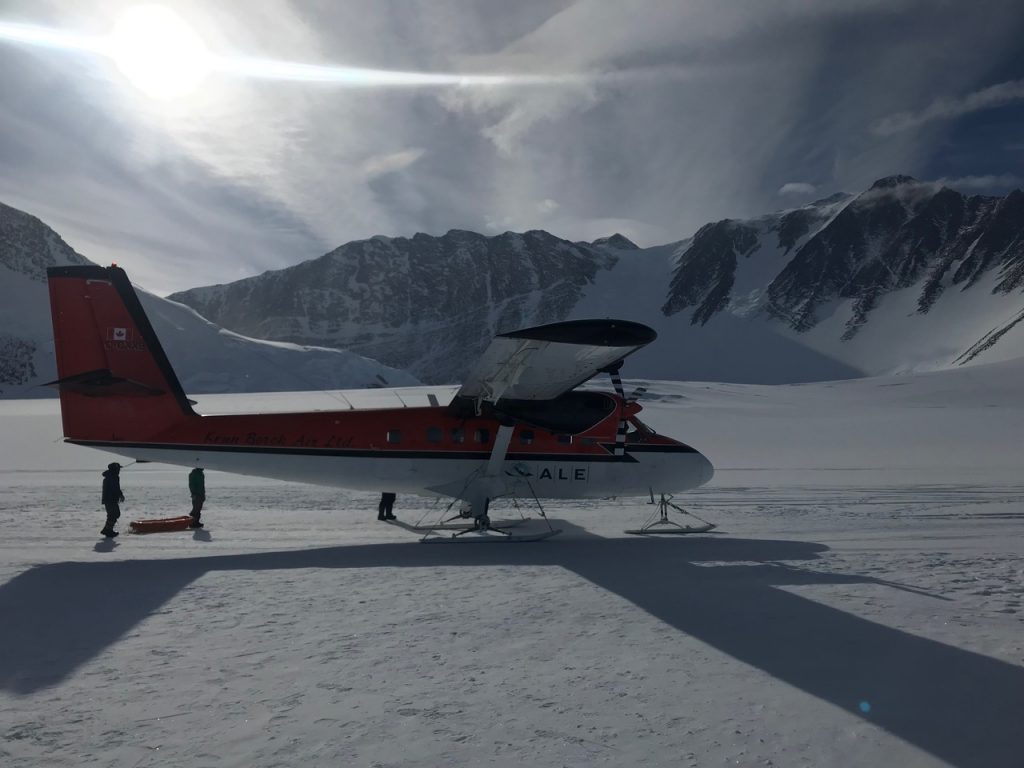 Twin Otter at Vinson Basecamp (Luke Reilly)