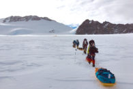 Dragging sleds on Vinson (Emily Johnston)