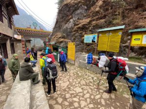 Entering Sagarmatha Park at Monjo (Jonathan Schrock)