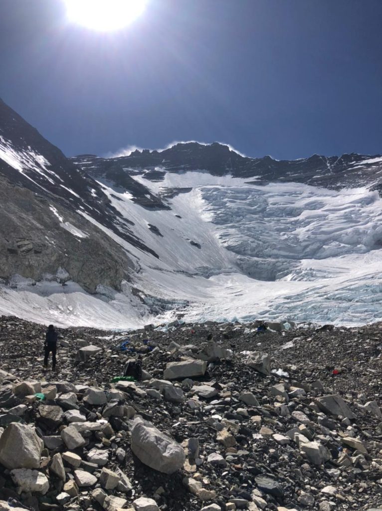 Looking towards Lhotse Face from Camp 2 (Sherpa Fura)