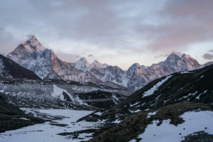 Sunset from Lobuche Base Camp (Harry Hamlin)