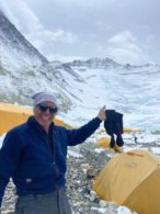 IMG Guide Andy Politz drying his socks at Camp 2 (Rawan Dakik)