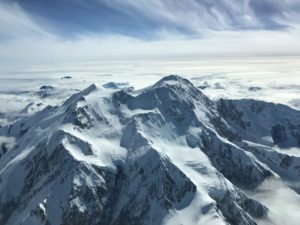 The West Buttress Route from an airplane