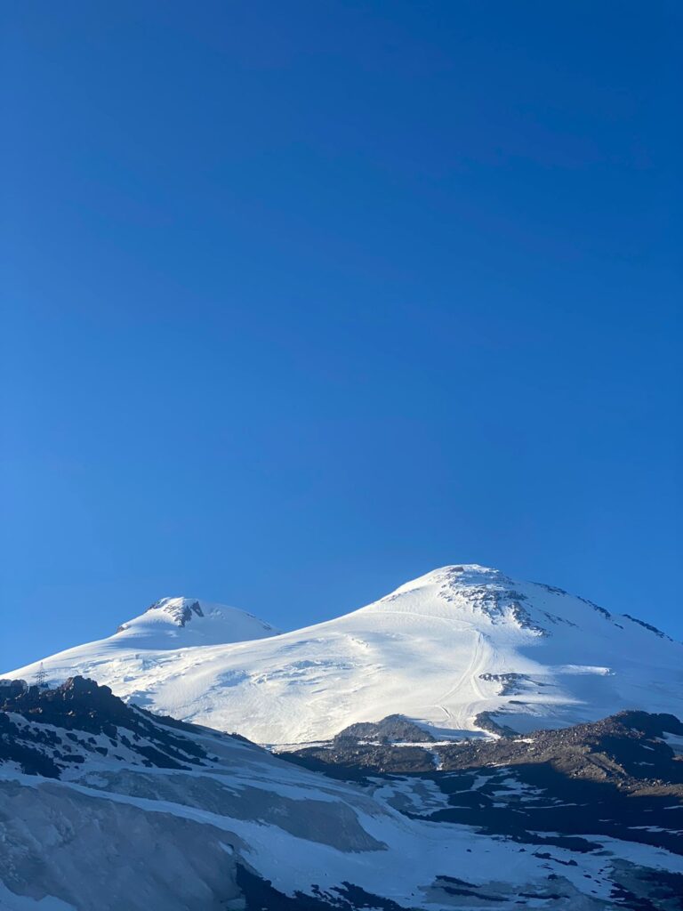 Mount Elbrus from the hut (Sasha Sak)