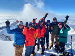 Ecuador 2021 Team on the summit of Cotopaxi (19,347') (Kim Sieradzki)
