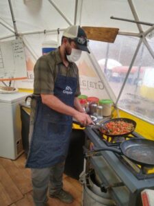 IMG Guide Leo Villegas cooking up some vegetables (Nickel Wood)