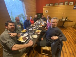 January Vinson Team enjoying their first team dinner (Jonathan Schrock)
