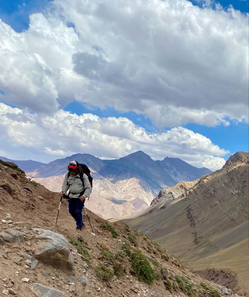 Trekkking to Confluencia Camp on Aconcagua (Nickel Wood)