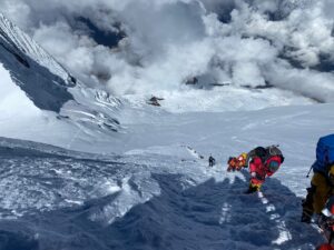 On the way to Camp 4 looking down at C1, C2, C3 (Phunuru Sherpa)