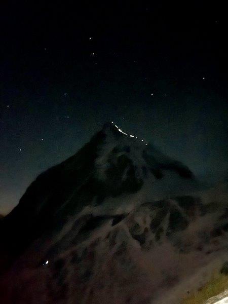 Headlights on Everest from Lhotse (Fura Gyalzen Sherpa)